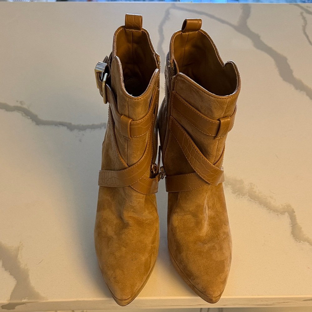 White House Black Market Brown Ankle Boots